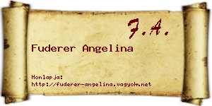 Fuderer Angelina névjegykártya