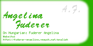 angelina fuderer business card